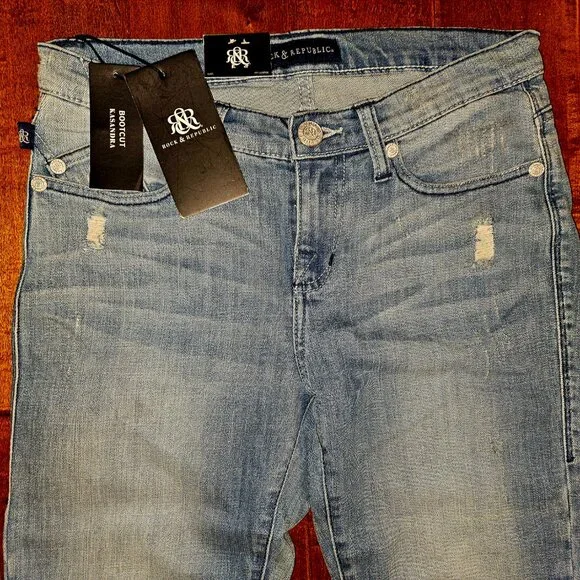 ROCK & REPUBLIC Womens Kasandra Bootcut Jeans - Size 6M - Picture 5 of 13